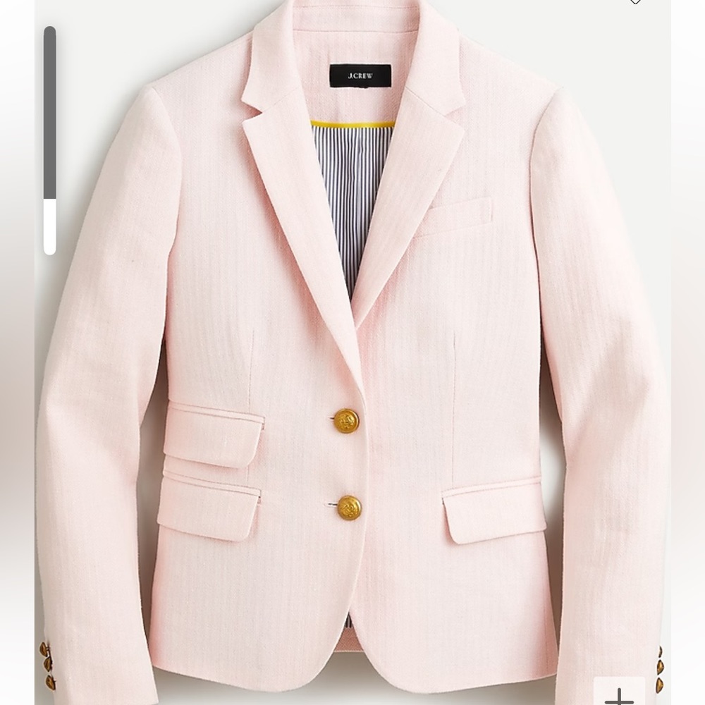 Dalton petite pink linen blazer